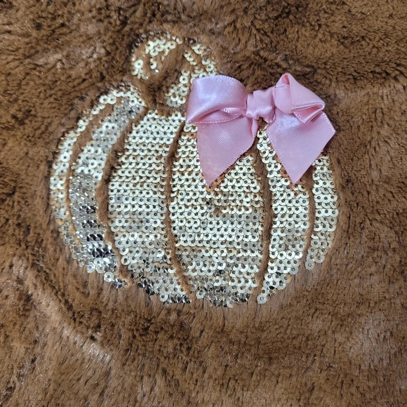 Tahari Girl’s Sequin Pumpkin Eyelash Sweatshirt sz 3T - Picture 2 of 8